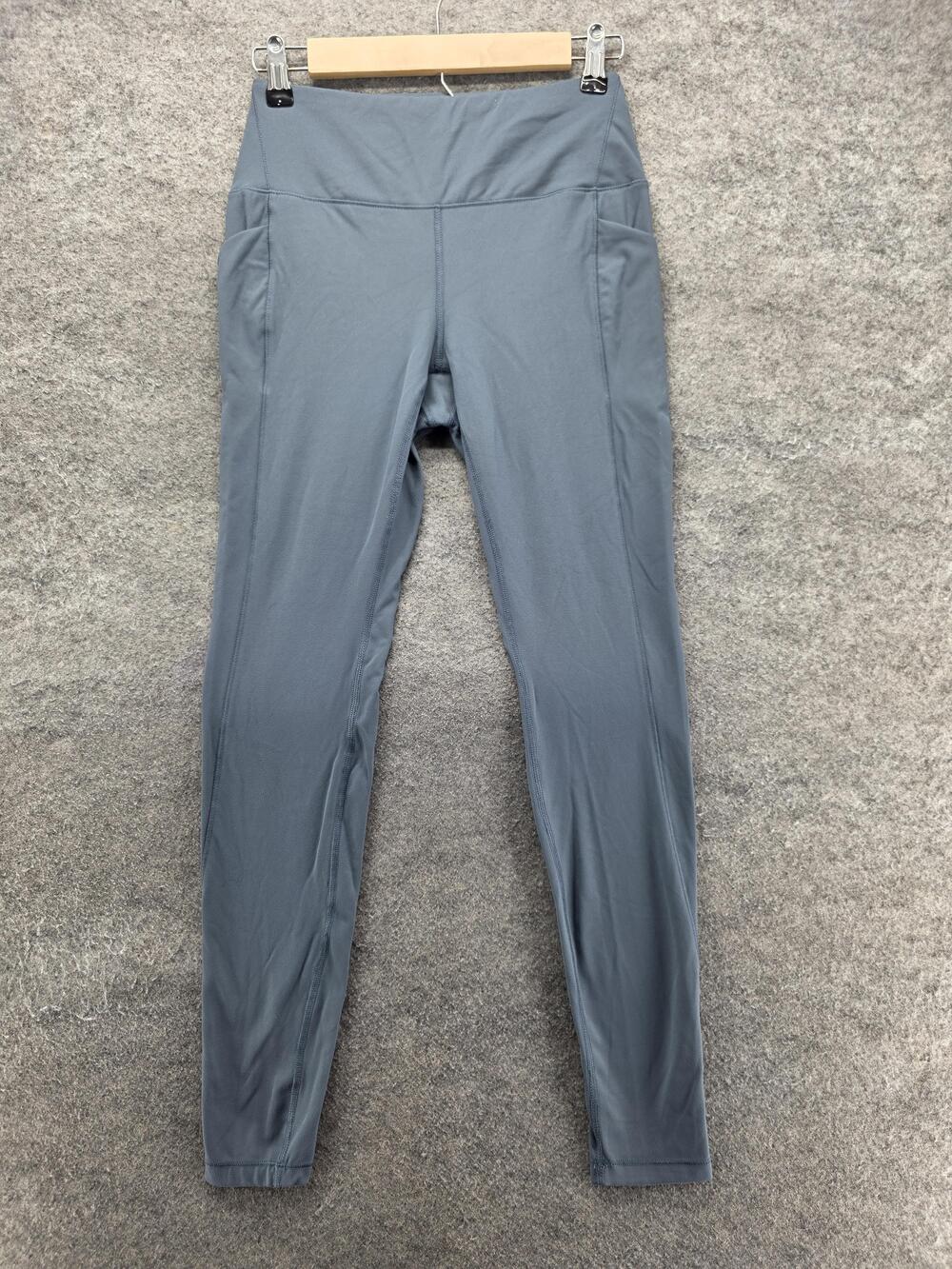 Spyder Leggings Womens S Gray Ankle High Rise Pockets Stretch Activewear
